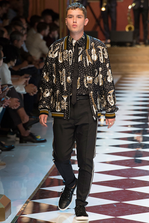 Rafferty Law on the Dolce & Gabbana men's autumn/winter 2016 runway